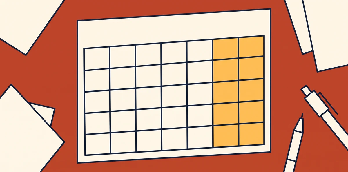 A desk calendar with the whole weekend column filled in.